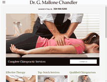 Tablet Screenshot of mchandlerchiropractic.com